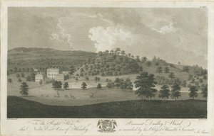 Himley Hall: gravyr, nd [1762-1798] av Stebbing Shaw