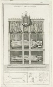 Lichfield Cathedral - Monument till Dean Heywood: gravyr, nd [1762-1798] (tryck) av Stebbing Shaw