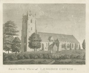 Longdon Church: gravyr av Stebbing Shaw