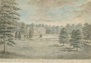 Lysways Hall: akvarellmålning, nd [1762-1802] av Stebbing Shaw