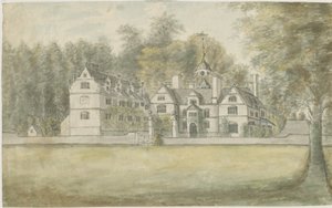 Norton Canes - Little Wyrley Hall: akvarellmålning, nd [1762-1802]