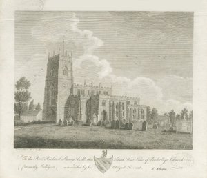 Penkridge Church: gravyr och [sent 1700-tal] (tryck) av Stebbing Shaw