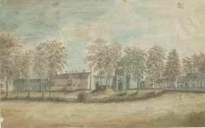 Rushall Castle/Hall: akvarellmålning, nd [1791] av Stebbing Shaw