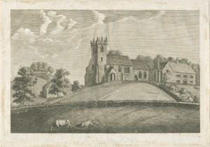 Sandons kyrka och prästgård: gravyr, nd [1797] (tryck)