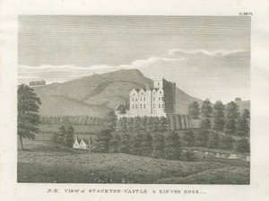Stourton Castle och Kinver Edge: gravyr, nd [1799] (tryck) av Stebbing Shaw