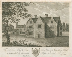 Streethay Hall: gravyr, nd [slutet av 1700-talet] (tryck) av Stebbing Shaw