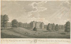 Wrottesley Hall: gravyr, nd [c 1798] (tryck) av Stebbing Shaw