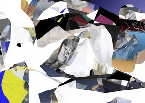 Fragmenterad geometrisk abstraktion av Stefan Fransson