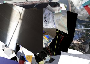 Collage av fragmenterat ljus