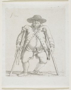 Man med kryckor; "Orlandini" av Stefan Juliusz Norblin de la Gourdaine