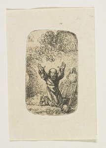 Munk i bön av Stefan Juliusz Norblin de la Gourdaine