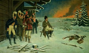 Napoleon på Maloyaroslavets (olja på duk)