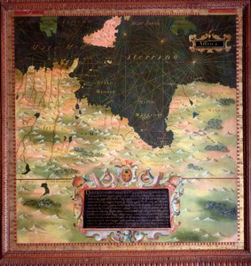 Afique du Nord: Cyrenaic and Marmarique Region Map lavet af Stefano Bonsignori (? -1589) italiensk kosmograf og maler. Omkring 1581. Firenze, Palazzo Vecchio, Sala del Mappamondoswed