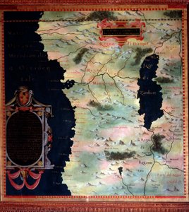 Västafrika (Kongo och Angola) Karta gjord av Stefano Bonsignori (? -1589) italiensk kosmograf och målare. Omkring 1581. Florens, Palazzo Vecchio, Sala del Mappamondo