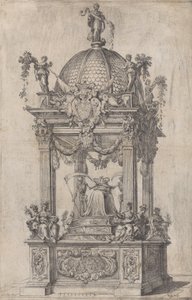 Filip IV av Spaniens katafalk, ca. 1665 av Stefano Camogli
