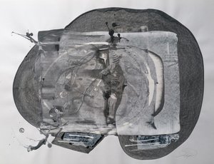 Abstrakt grå figur