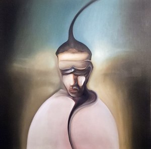 Mörk surrealistisk figur