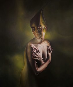 Mörk surrealistisk kvinna