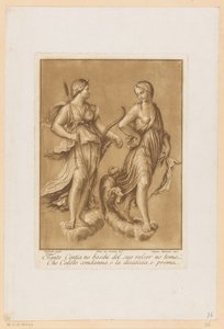 Diana och Callisto Plafondschilderingen van de Loggia di Galatea in de Villa Farnesina te Rome (serietitel)