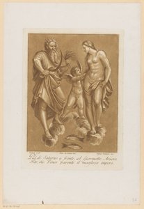 Saturnus, Venus i kärlek Plafondschilderingen van de Loggia di Galatea in de Villa Farnesina te Rome (serietitel)