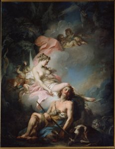 Selene och Endymion (Selene och Endymion) Målning av Stefano Torelli (1712-1784). Olja på duk