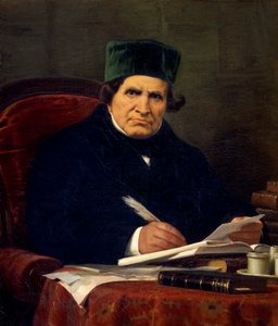 Porträtt av Giovan Battista Niccolini, italiensk dramatiker och patriot av Stefano Ussi (1822-1901), olja på duk, 68x74 cm