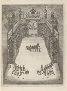 Flygfoto över teatern av Stefano della Bella
