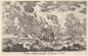 Ett vanligt fartyg på väg mellan Dover och Calais av Stefano della Bella