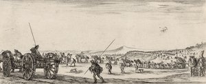 Andra Conduite de Canons, (etsning på lagt papper) av Stefano della Bella