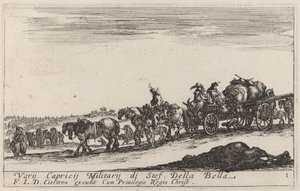 Bagagetåg, ca. 1641. av Stefano della Bella