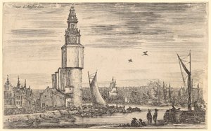 Utsikt över Amsterdam av Stefano della Bella