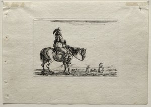 Caprices: Mounted Cavalier av Stefano della Bella