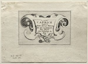 Caprices: Titelsida av Stefano della Bella