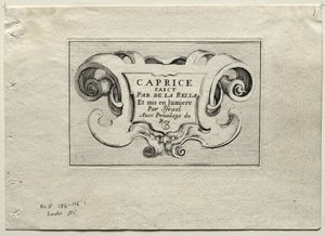 Caprices: Titelsida. av Stefano della Bella