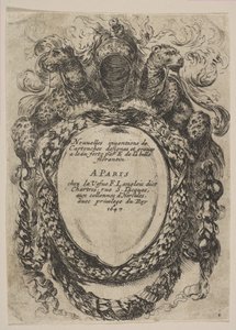 Patron med titel: New Inventions of Cartridges, 1647. av Stefano della Bella