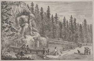 Kolossal staty av Apenninerna av Stefano della Bella