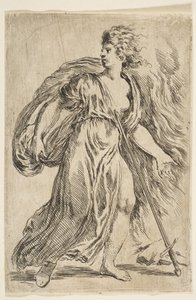 Dido dödar sig själv, ca. 1660. av Stefano della Bella