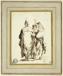 Europeisk hovman och två turkar, samtalar av Stefano della Bella