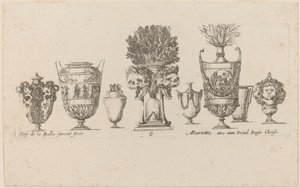 Fantastiska vaser, troligen 1646. av Stefano della Bella