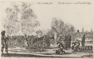 Avfyra kanonerna, c. 1641. av Stefano della Bella