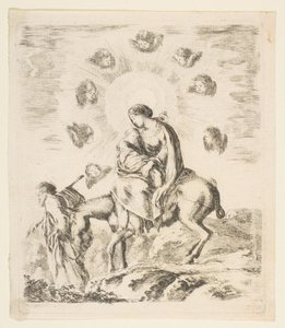 Flyg till Egypten, ca. 1641. av Stefano della Bella