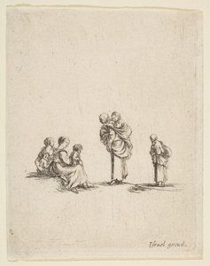 Fyra tiggarkvinnor, ca. 1641. av Stefano della Bella