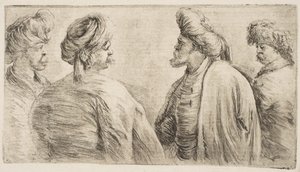 Fyra turkar, halvlängd, ca. 1662. av Stefano della Bella