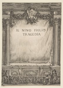 Frontispice för Il Nino Son, 1655. av Stefano della Bella