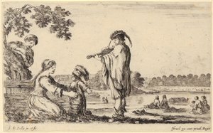 Violinspelare, blad 6 i serien ”Olika figurer och länder”