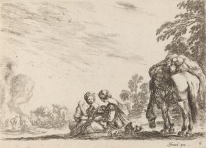 Zigenare i vila, 1642. av Stefano della Bella