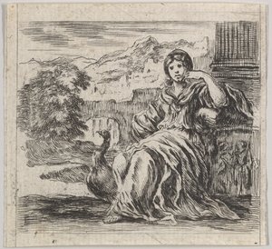 Juno, från Game of Mythology Game of Mythology, 1644. av Stefano della Bella