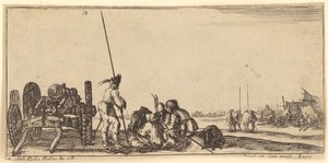Kanon och soldater av Stefano della Bella