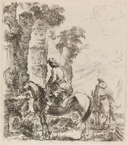 Landskap med ryttare, 1646. av Stefano della Bella