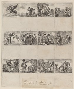 Mytologiska spelkort, 1644. av Stefano della Bella